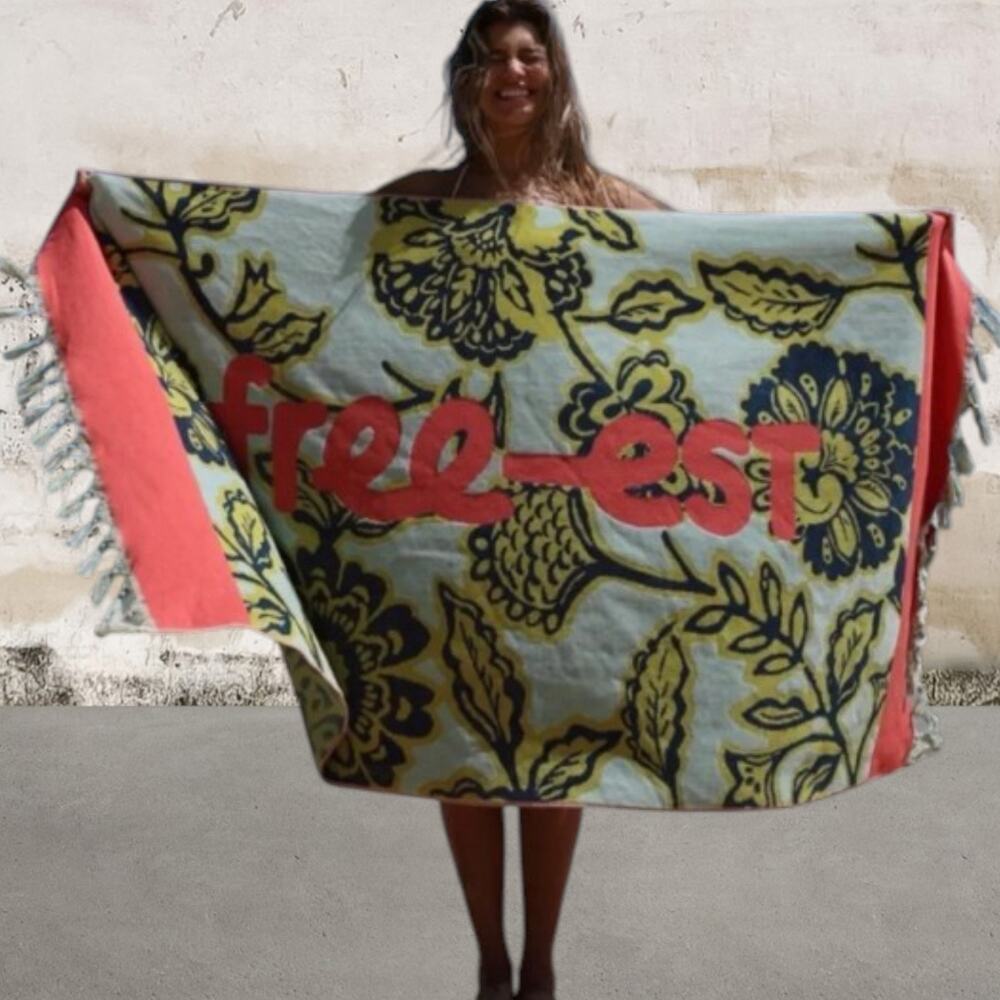 Free People $78 Free-est Eden Fringe Towel NWT